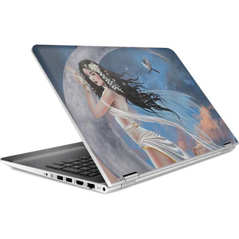 Fairy on Moon with Birds by Nene Thomas HP Pavilion Skin